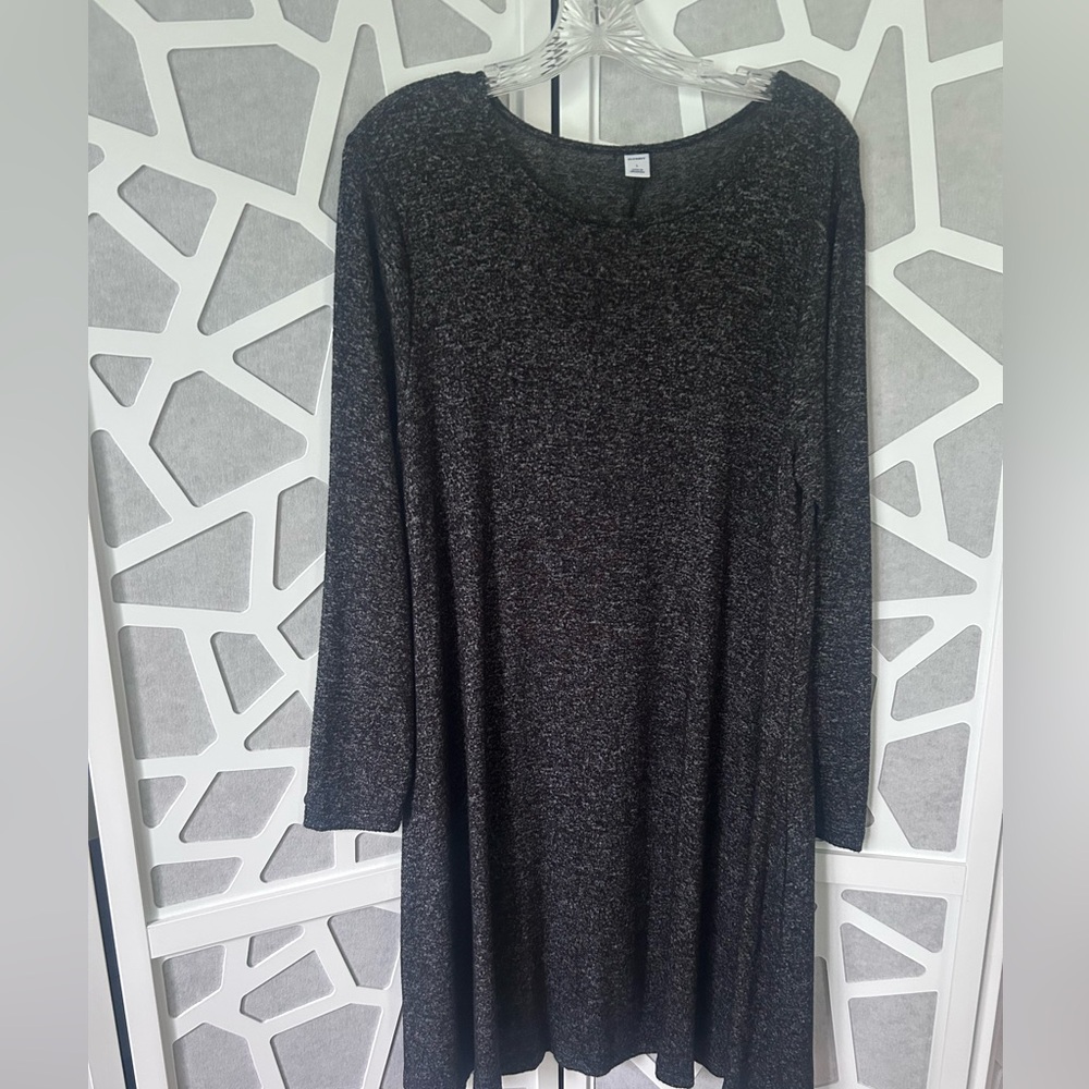 Old Navy Heather Gray Long Sleeve Dress